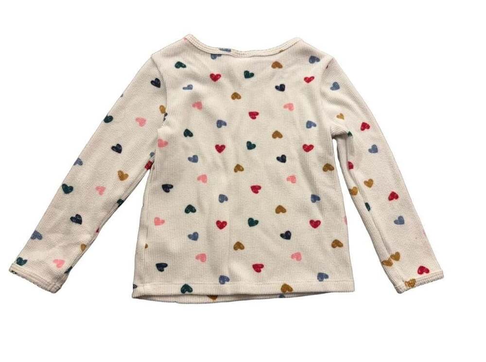 Old Navy Thermal Long Sleeve Shirt Size 4T Multi Heart Print